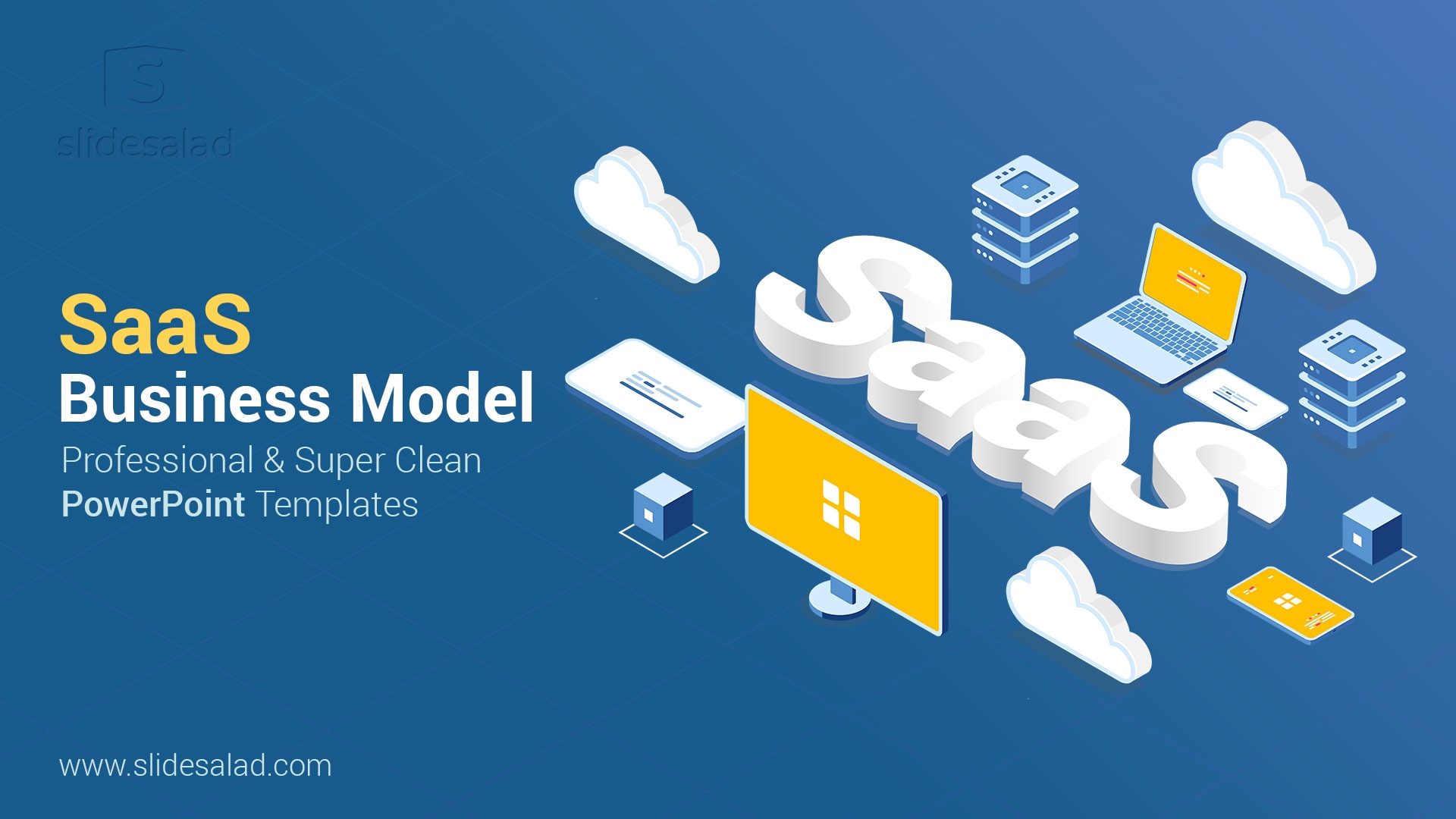 SaaS Business Model PowerPoint Template - Present an Elegant Microsoft PowerPoint Presentation About the Secret to a Steady Income: The SaaS Revenue Model