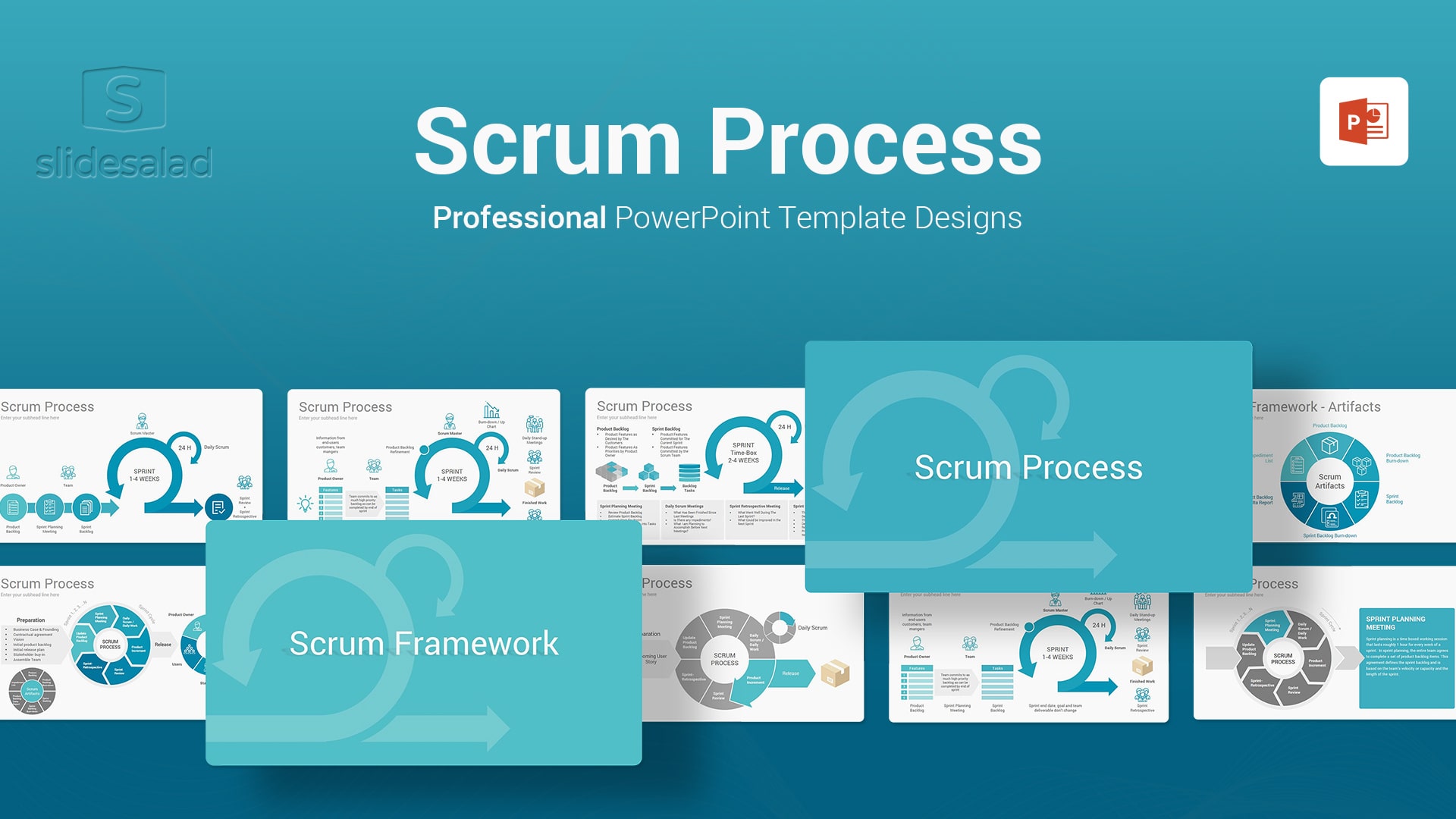 Scrum Process PowerPoint Presentation Template - Illustrate the Future of Software Development: Scrum using this Premium Information Technology PowerPoint Template