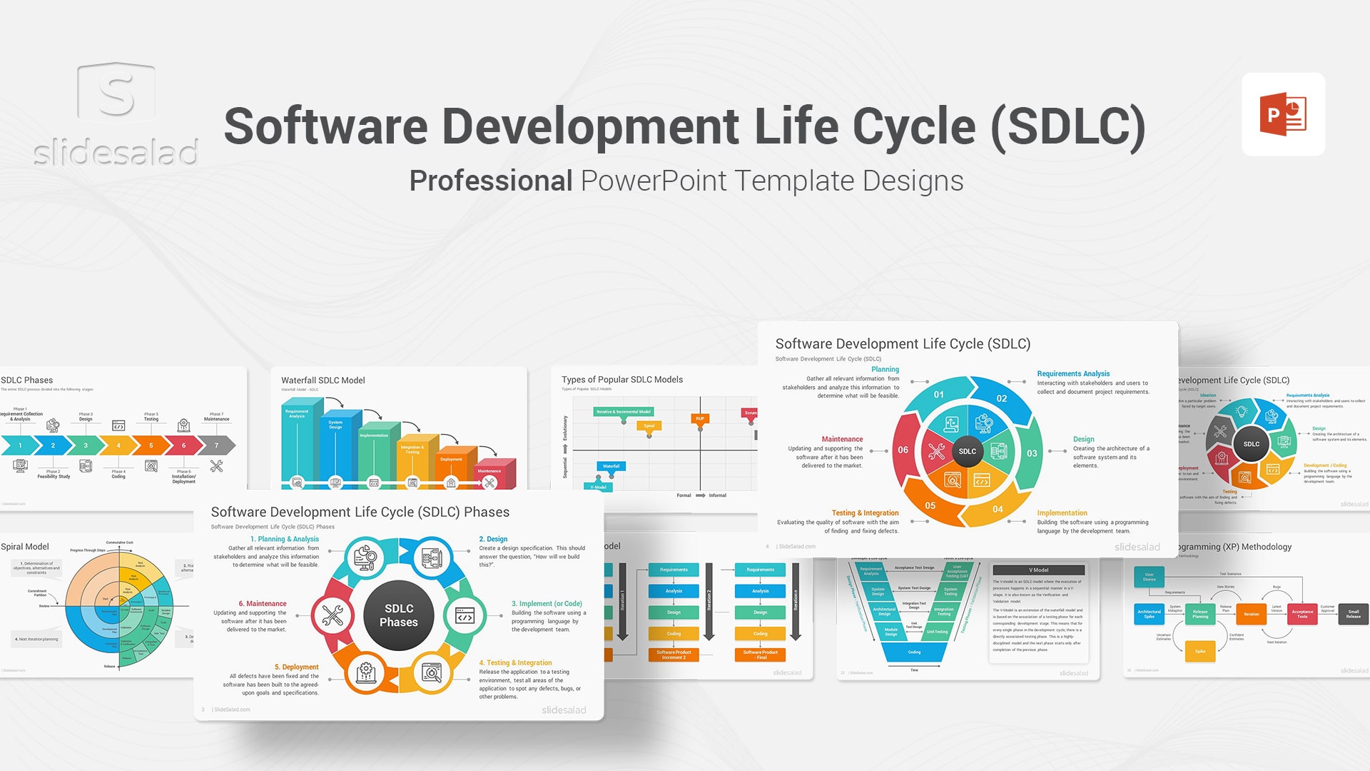 Software Development Life Cycle Models PowerPoint Template - The Best IT PowerPoint Template About How to Make Your SDLC Work for You