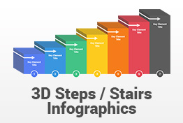 3D Steps Diagrams and Stairs Infographics PowerPoint Templates for Presentation