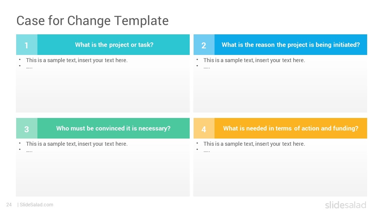 Case for Change Template - Infographics Change Management Model PowerPoint Templates