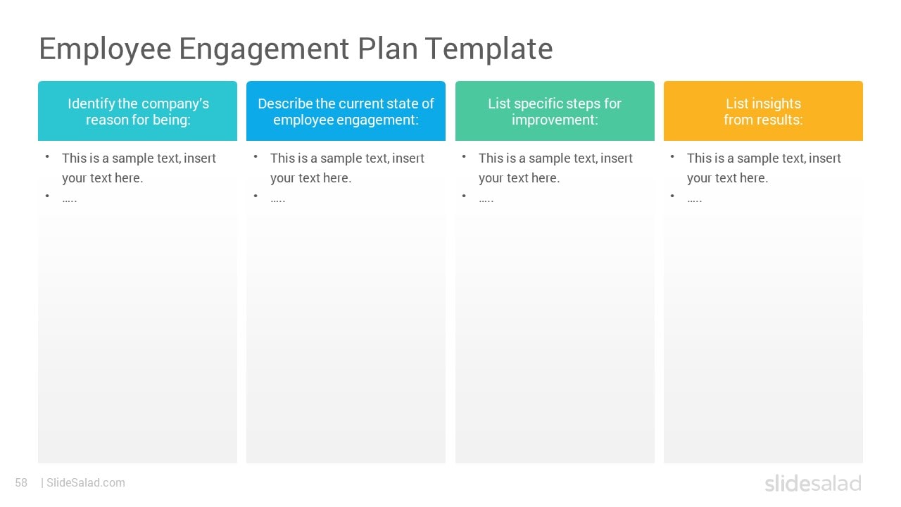 Employee Engagement Plan Template - Recommended Team Engagement Planning PPT Template for Change Management