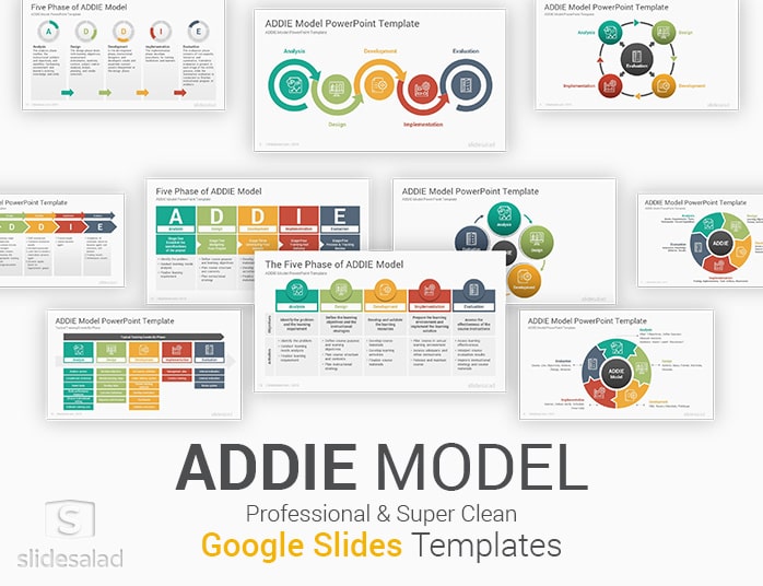 ADDIE Model Google Slides Template Diagrams