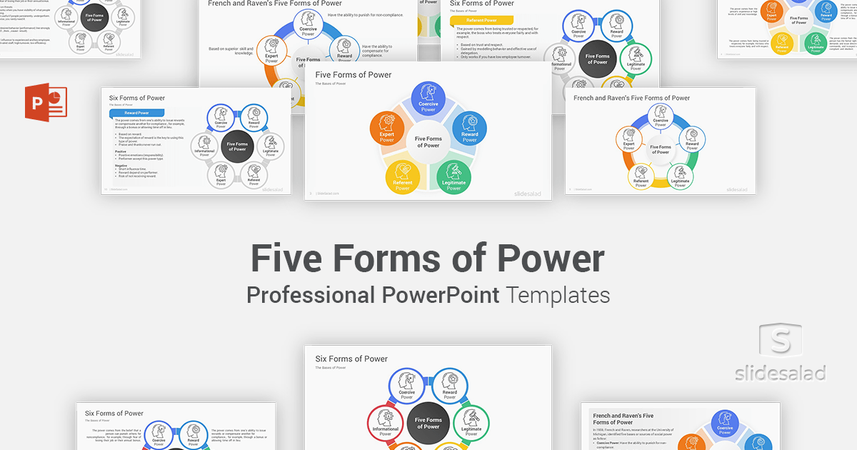 Five forms of power powerpoint template designs slidesalad