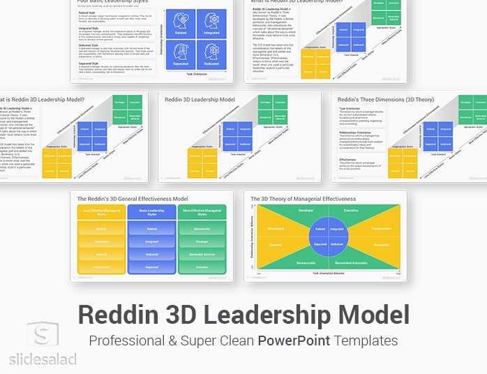 Reddin 3D Leadership Model PowerPoint Template