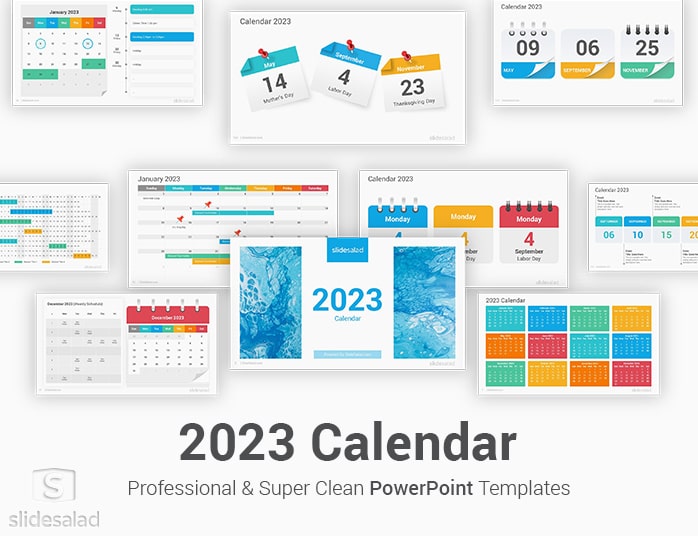 2023 Calendar PowerPoint Template Designs