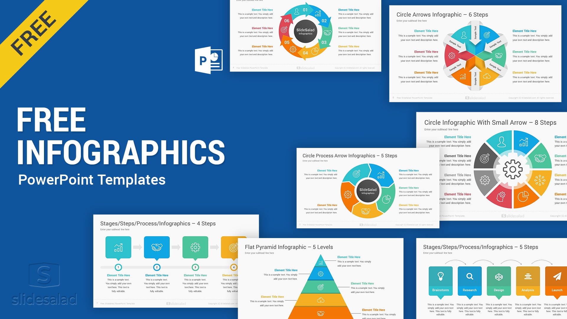 Free Infographics PowerPoint Template PPT Slides