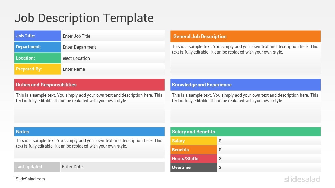 Job Description Template