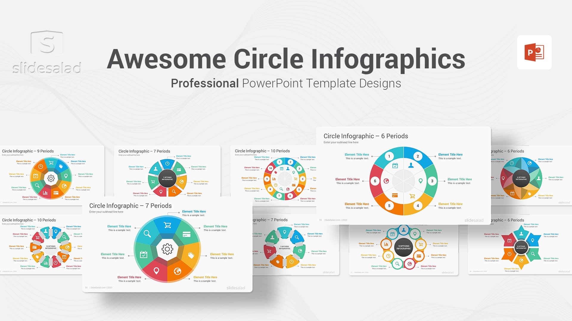Awesome Circle Infographics PowerPoint Template Diagrams
