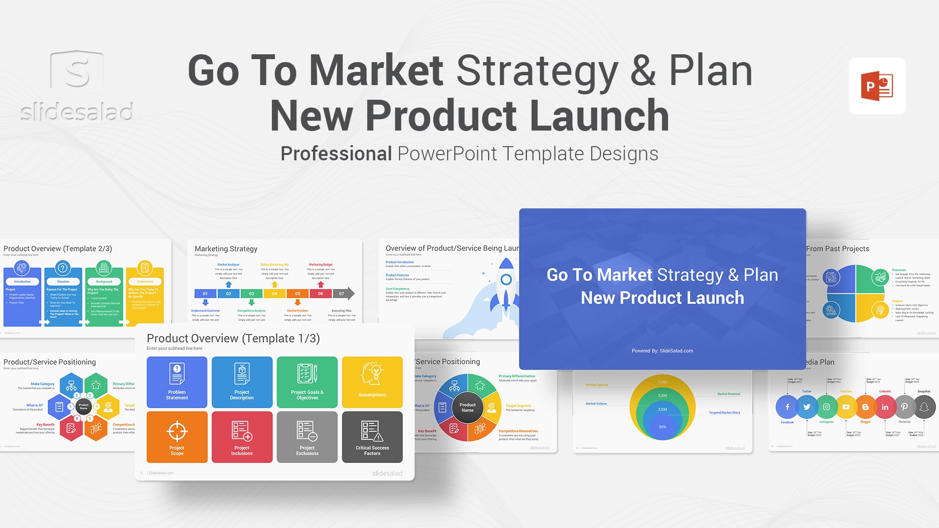 New Product Launch Go to Market Plan and Strategy PowerPoint Template - Structured Templates for Launching New Products Successfully