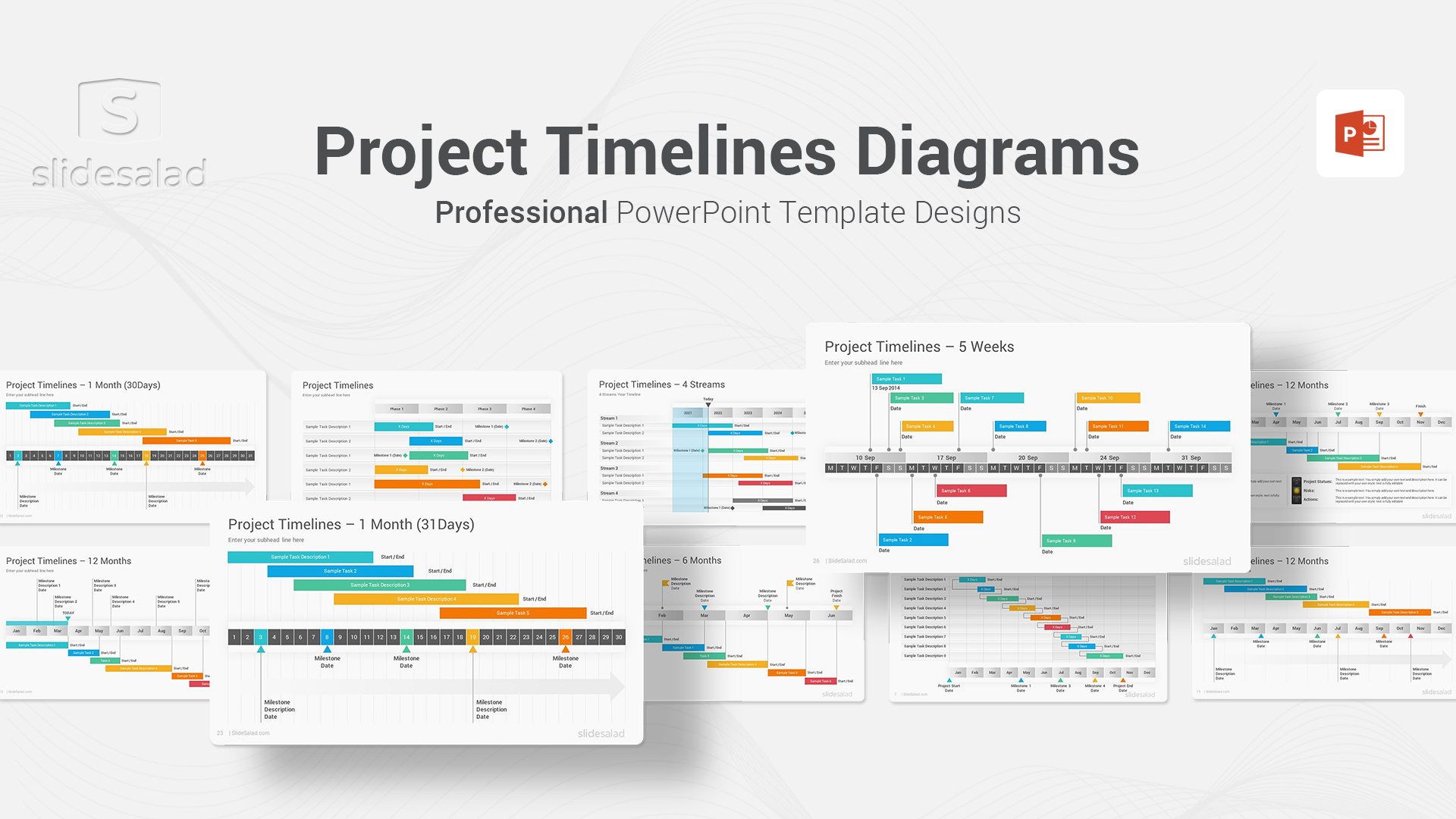 Project Timelines Diagrams PowerPoint Presentation Template