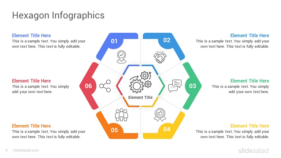 Hexagon Infographics PowerPoint Template Designs - SlideSalad