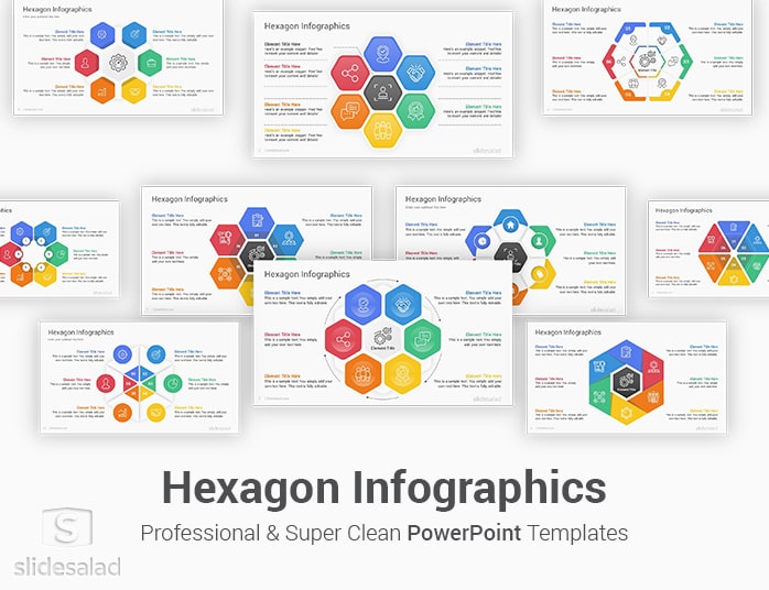 Hexagon Infographics PowerPoint Template Designs - SlideSalad