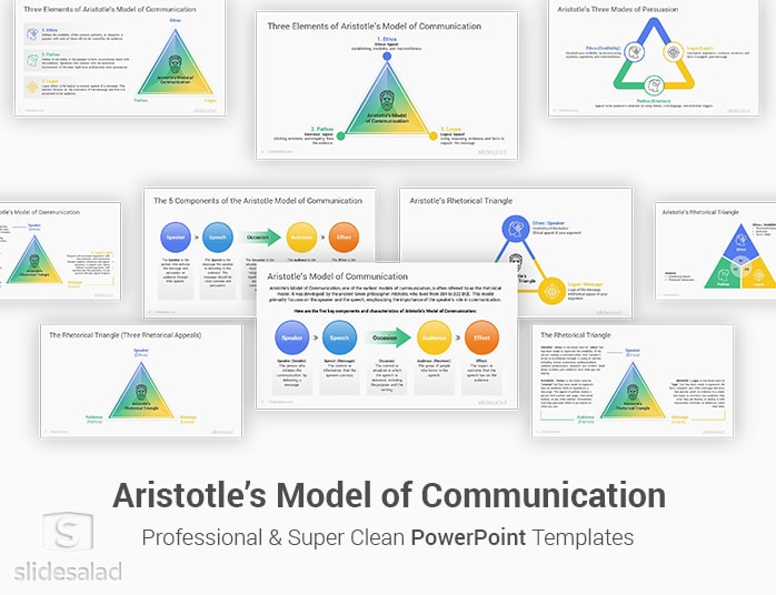 Aristotle's Model of Communication PowerPoint Template - SlideSalad