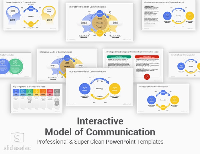 Interactive Model of Communication PowerPoint Template - SlideSalad