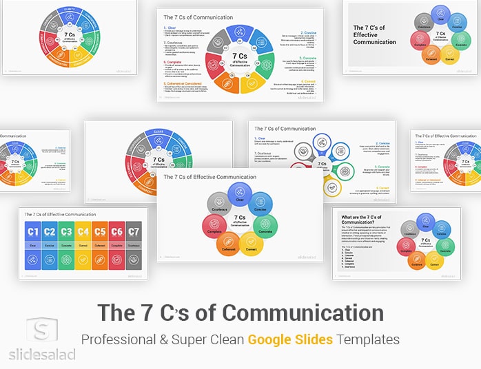 The 7 C’s of Communication Google Slides Template - SlideSalad